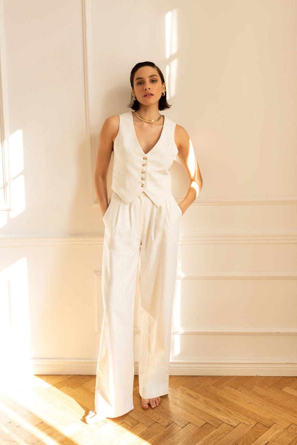 Spodnie DUNKIRK WHITE