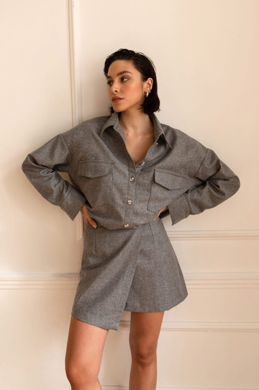 Spódnica mini LILLE GRAY