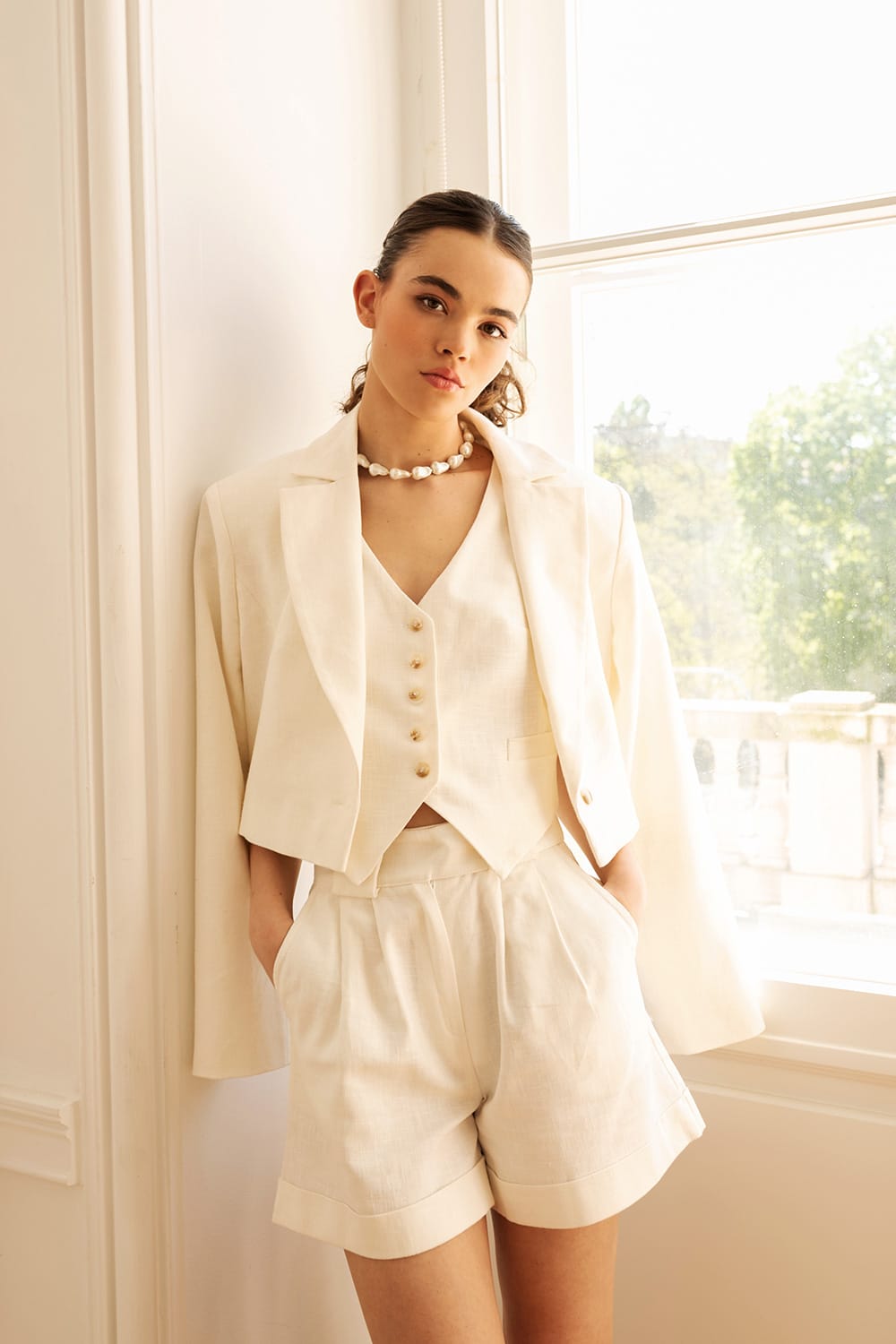 Spodnie krótkie METZ WHITE