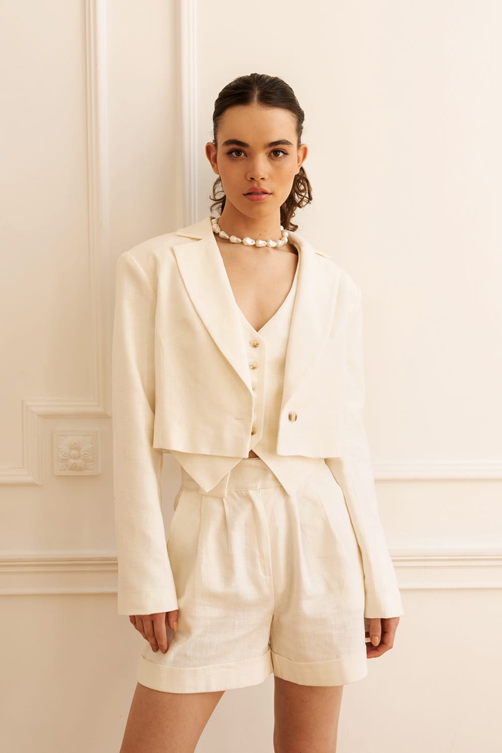 Spodnie krótkie METZ WHITE