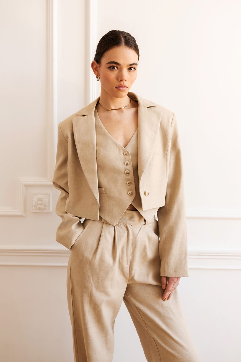 Marynarka PARIS Cream