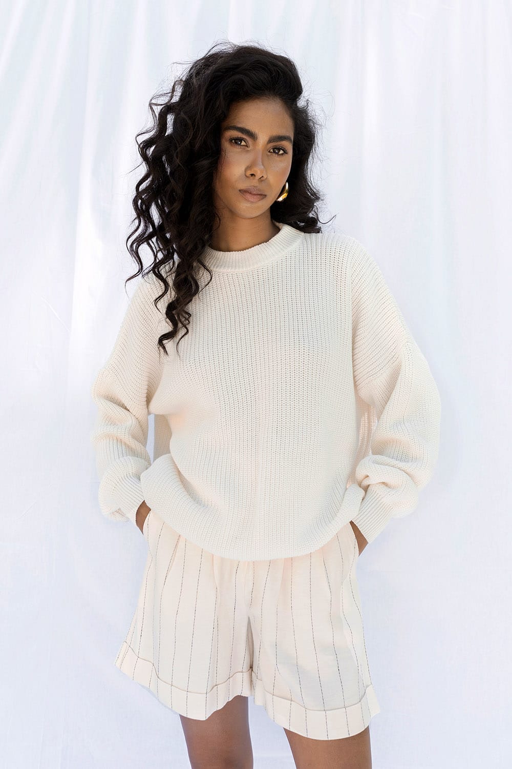 Sweter Garreta White