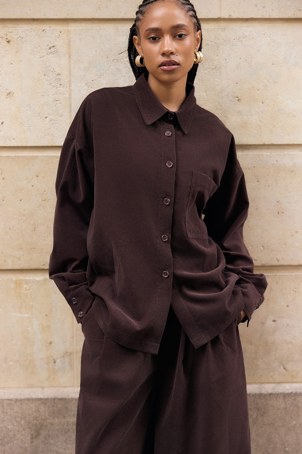 Claire Dark Brown Shirt