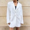 
Lina Virgin Wool Bomber Jacet White