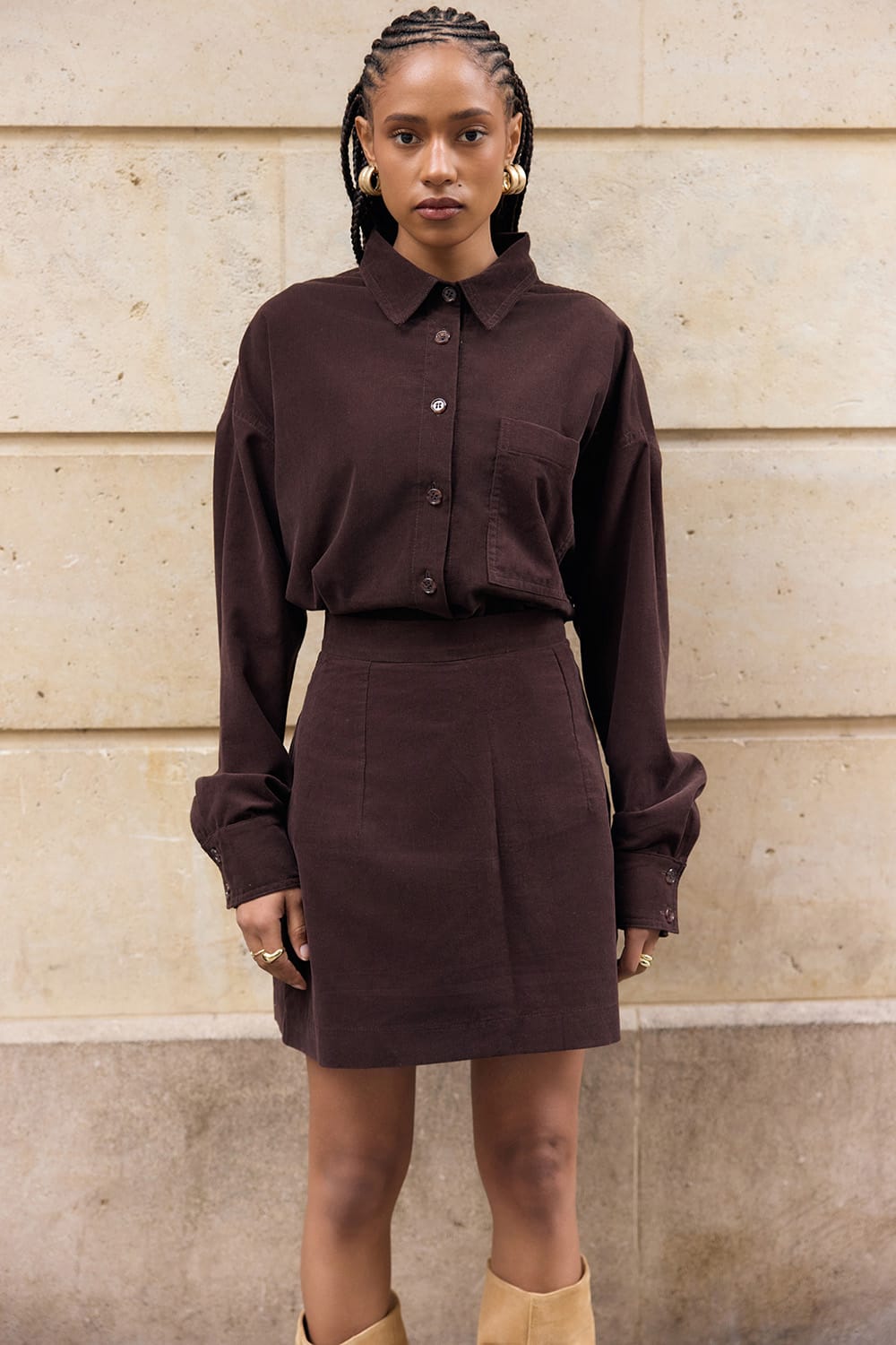 Hannah Dark Brown Skirt