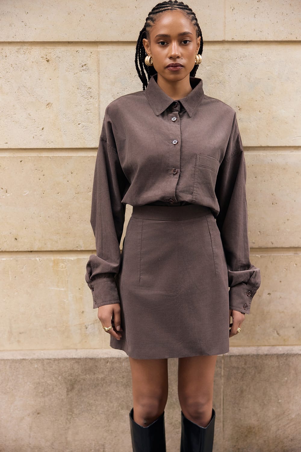 Hannah Soft Brown Skirt