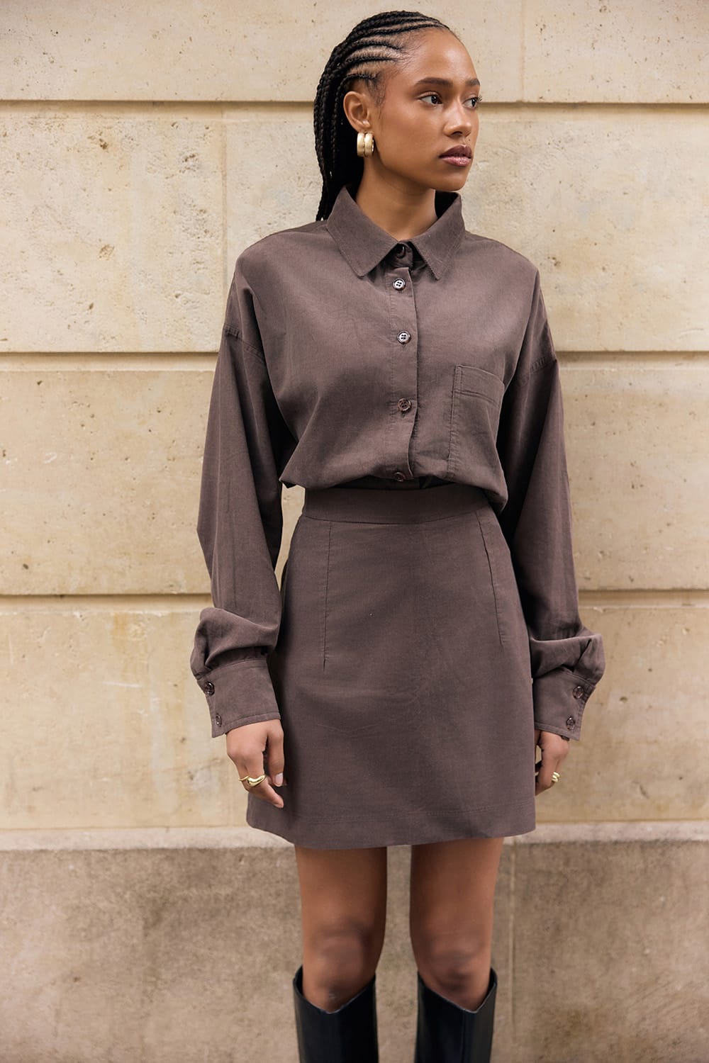 Hannah Soft Brown Skirt