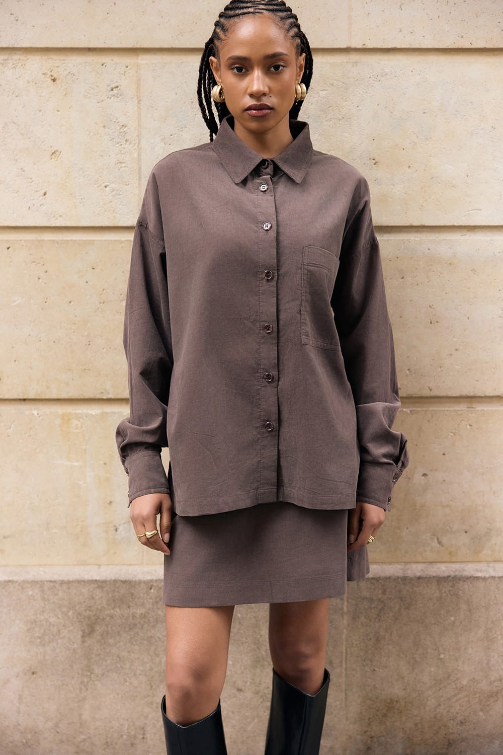 Claire Soft Brown Shirt