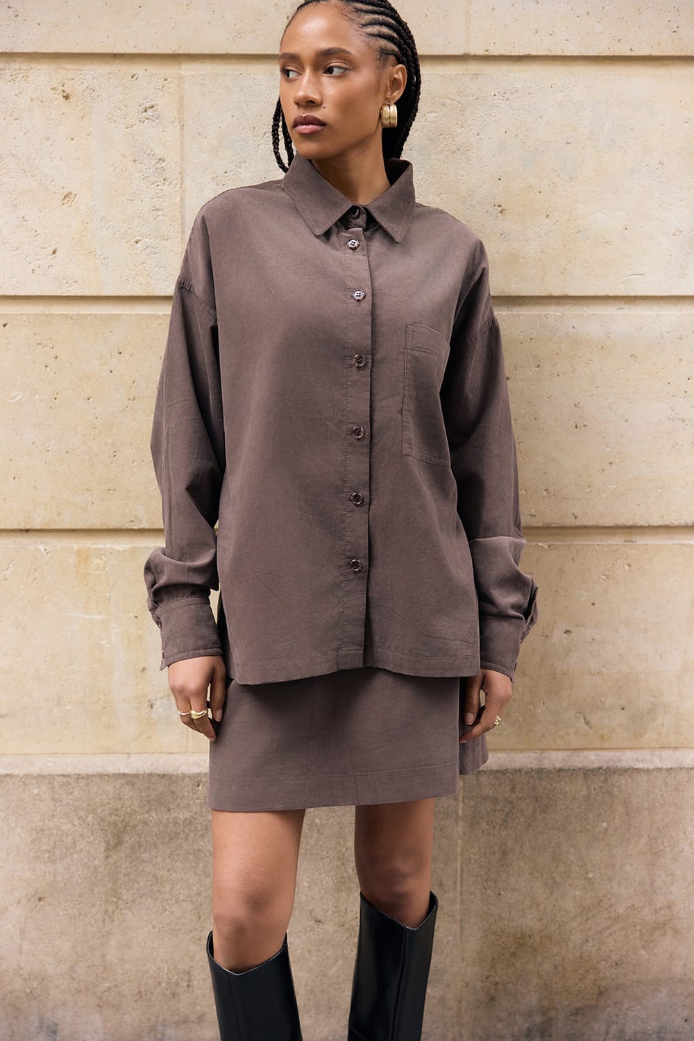 Claire Soft Brown Shirt