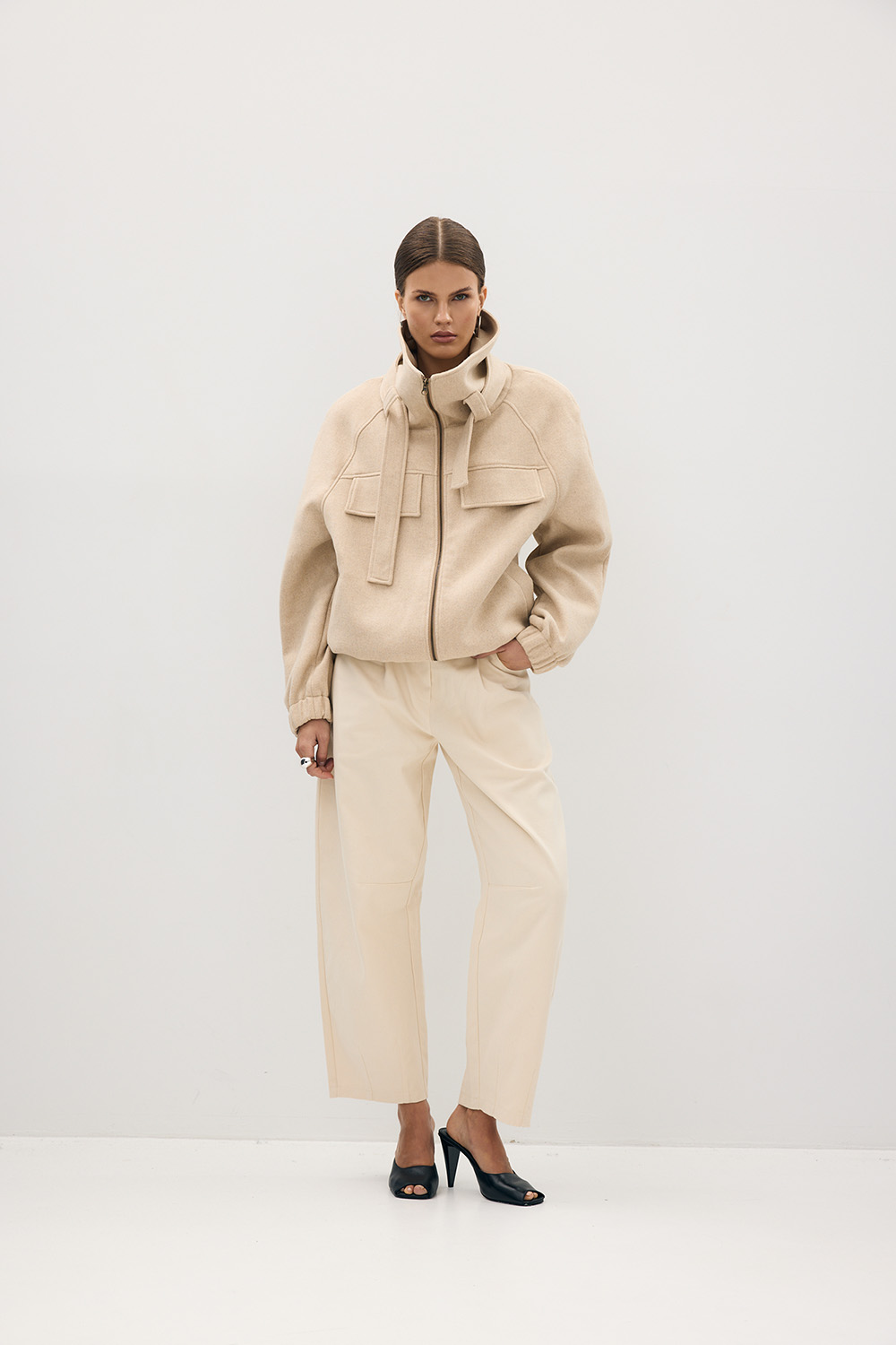 Spodnie Balloon Beige