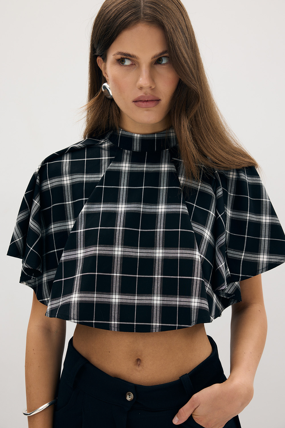 Pelerynka + Top Gigi Noir Check