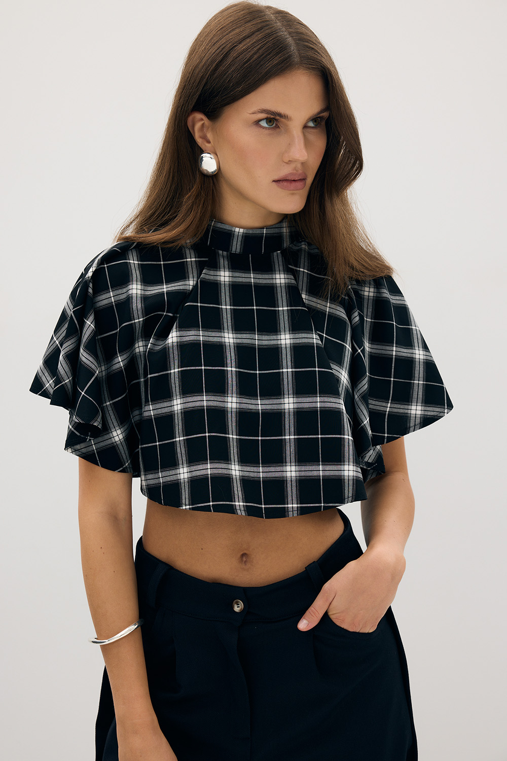 Pelerynka + Top Gigi Noir Check